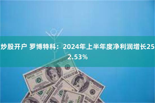 炒股开户 罗博特科：2024年上半年度净利润增长252.53%