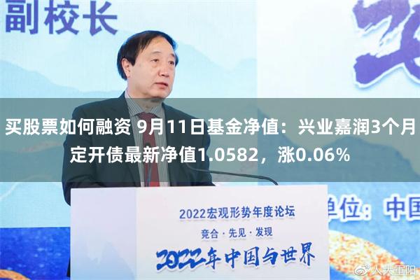 买股票如何融资 9月11日基金净值：兴业嘉润3个月定开债最新净值1.0582，涨0.06%