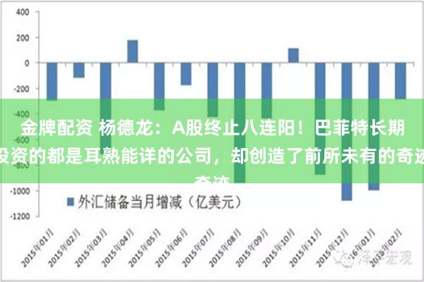 金牌配资 杨德龙：A股终止八连阳！巴菲特长期投资的都是耳熟能详的公司，却创造了前所未有的奇迹