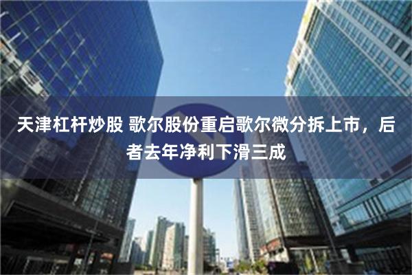 天津杠杆炒股 歌尔股份重启歌尔微分拆上市，后者去年净利下滑三成