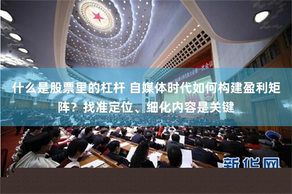 什么是股票里的杠杆 自媒体时代如何构建盈利矩阵？找准定位、细化内容是关键