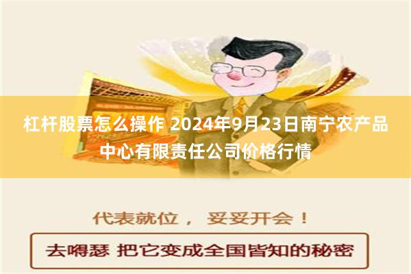 杠杆股票怎么操作 2024年9月23日南宁农产品中心有限责任公司价格行情