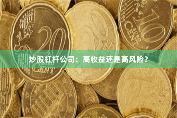 炒股杠杆公司：高收益还是高风险？