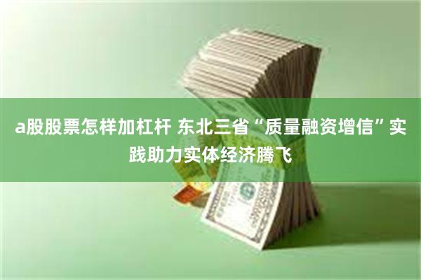 a股股票怎样加杠杆 东北三省“质量融资增信”实践助力实体经济腾飞